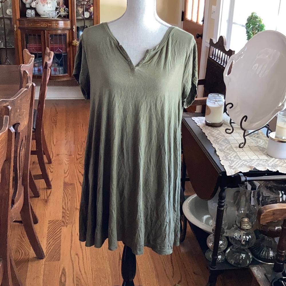 So army green swing dress